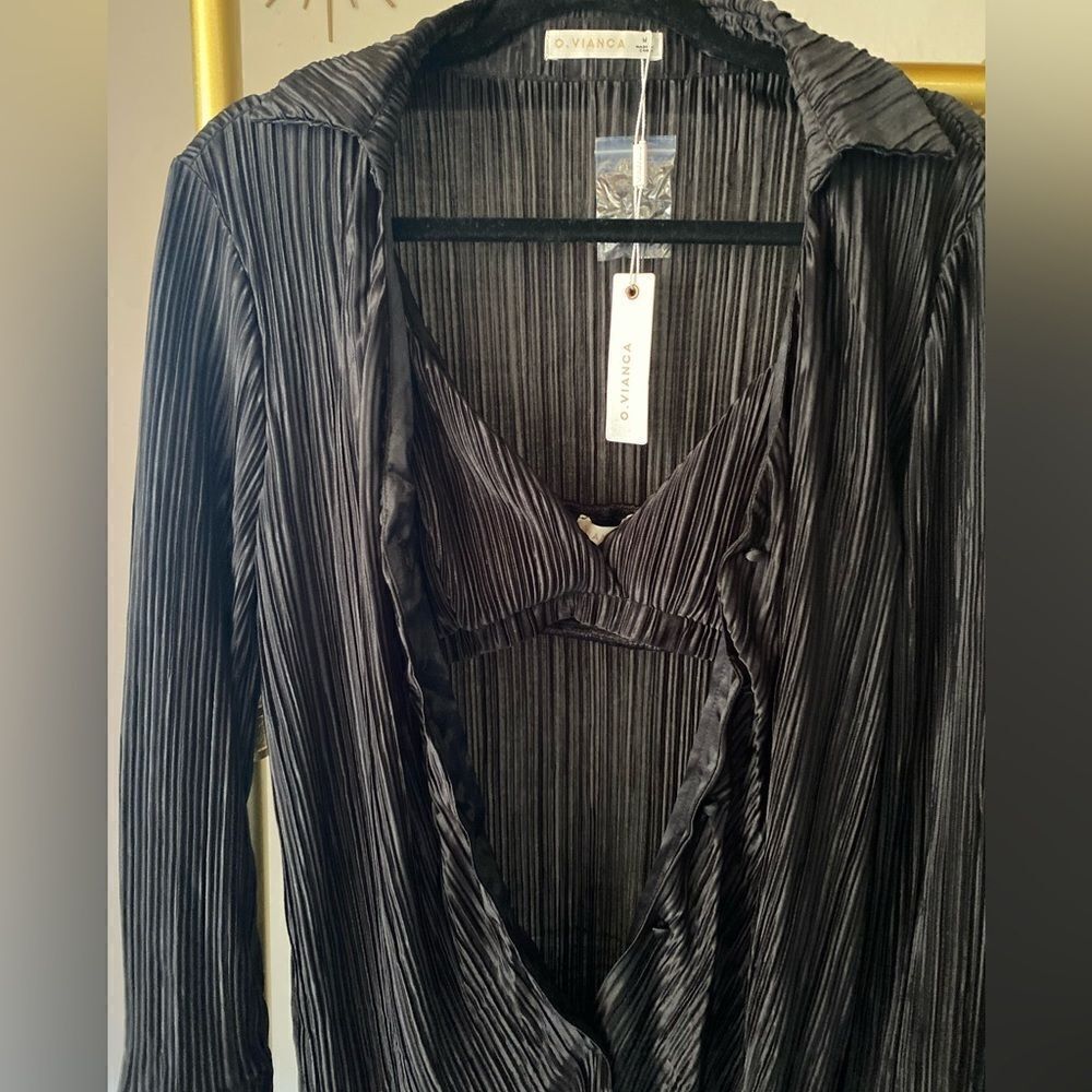 O’vianca set pants too and shirt long sleeve black 3 piece New - Picture 10 of 16